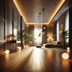dimmed lights